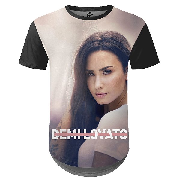Camiseta Masculina Longline Demi Lovato Estampa digital md01