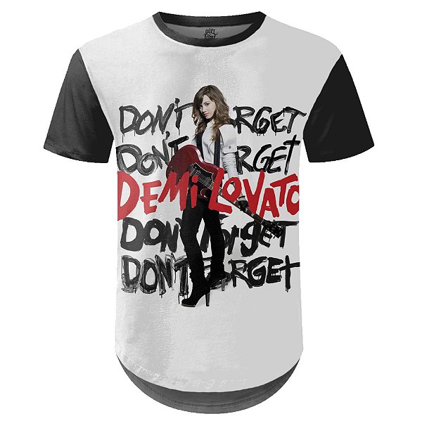 Camiseta Masculina Longline Demi Lovato Estampa digital md03