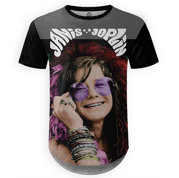 Camiseta Masculina Longline Janis Joplin md01