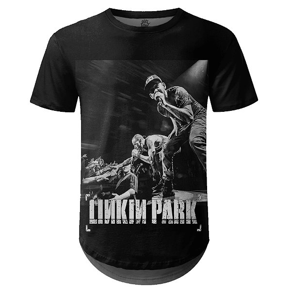 Camiseta Masculina Longline Linkin Park Estampa digital md03