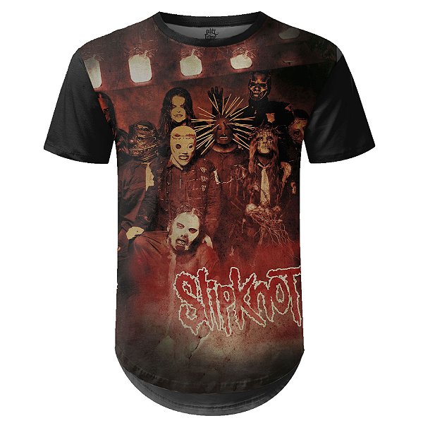 Camiseta Masculina Longline Slipknot Estampa digital md01