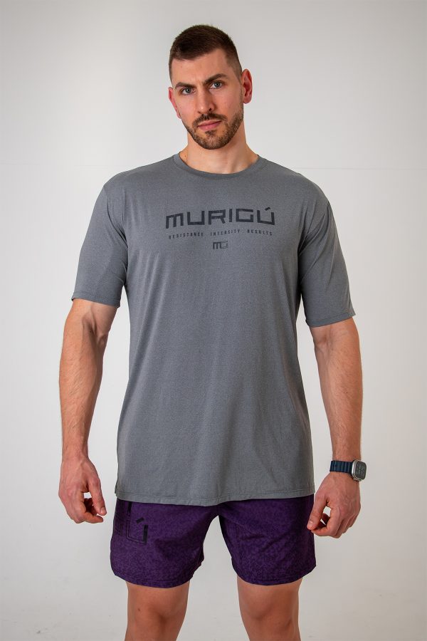 Camiseta de Treino Masculina Dry Fit Murigú Basic Mescla Claro