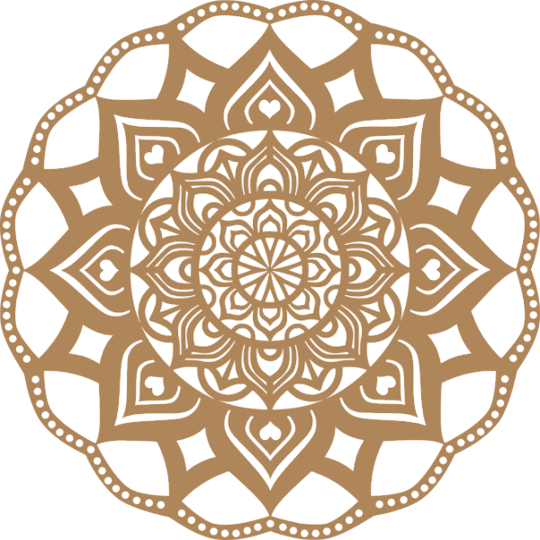 Mandala Floral Decorativa 4 em MDF Cru
