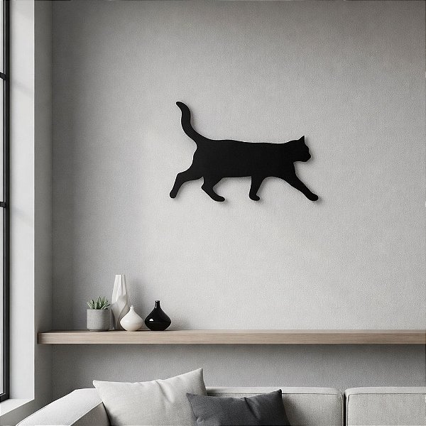 Placa Decorativa Gato 2 em Acrílico