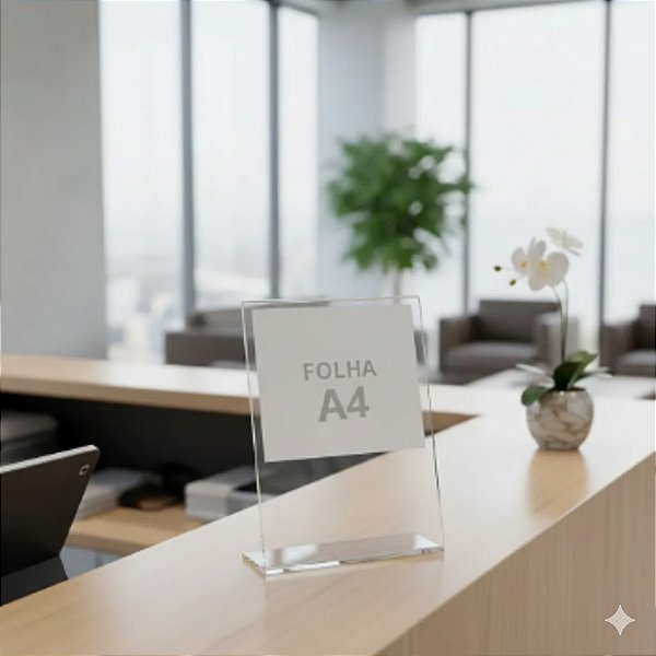 Display de Acrílico Transparente A4