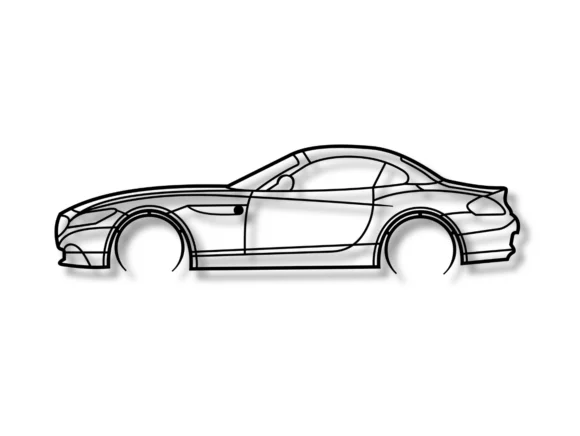 Quadro Vazado BMW Z4 E89 em Acrílico Preto 2mm