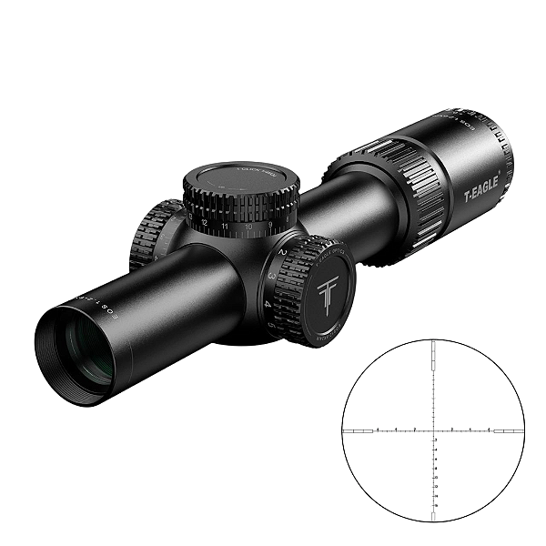 Luneta T-Eagle Optics Shortdot LPVO EOS 1.2-6x24 IR BK Retículo Iluminado