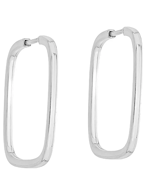 Brinco de Argola Quadrada em Prata 925 - Khlóris