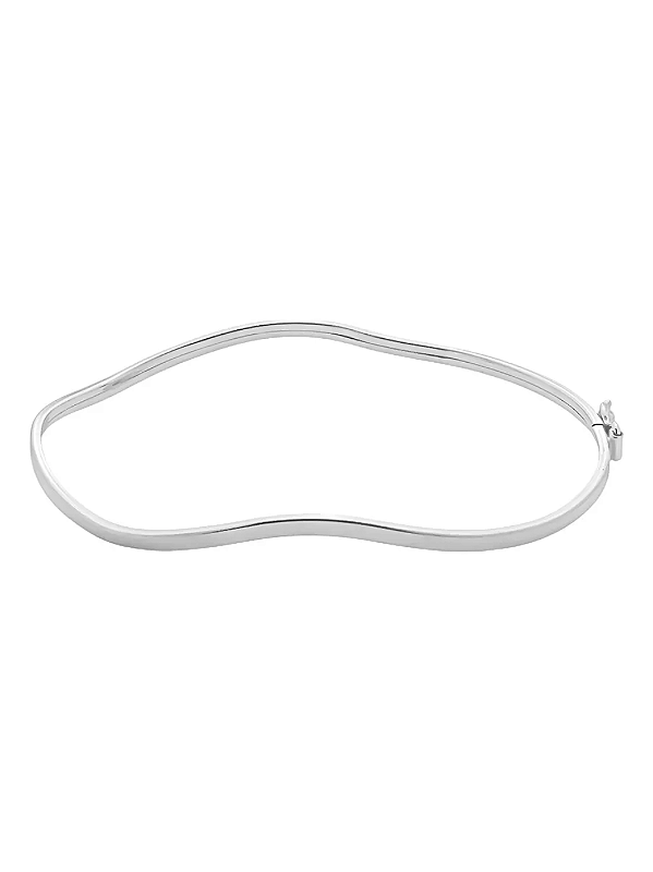 Pulseira Bracelete Ondulado em Prata 925 - Khlóris