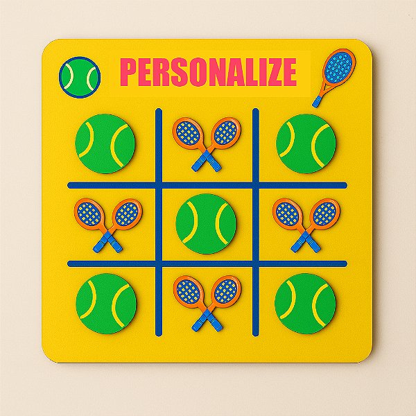 10 Jogos da Velha Lembrancinha de Aniversário Tennis em mdf
