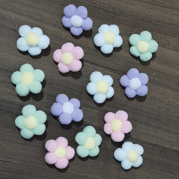 Flor Pom Pom P 10 unidades