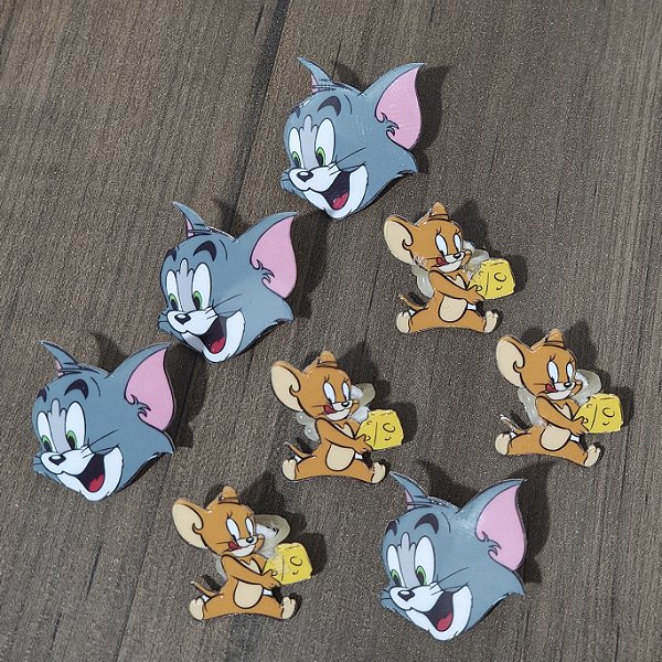 Lacinho P Acrílico Tom e Jerry 10 unidades