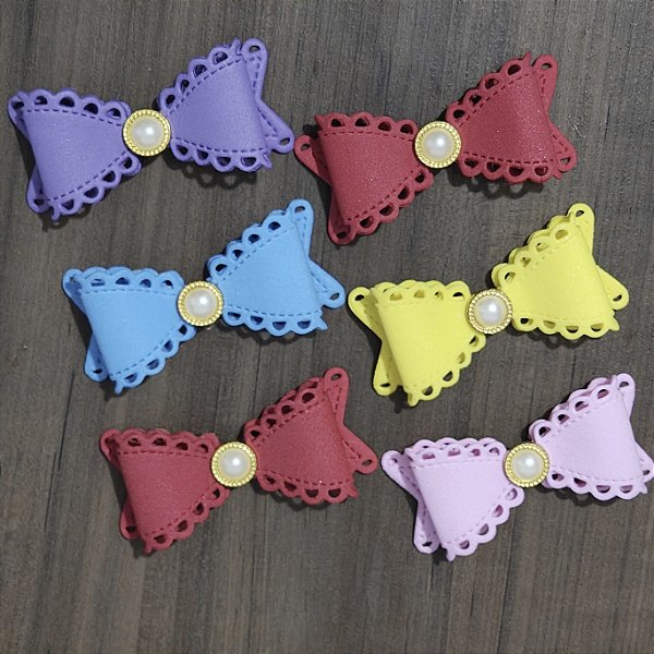 Laço pet adesivo EVA 10 unidades