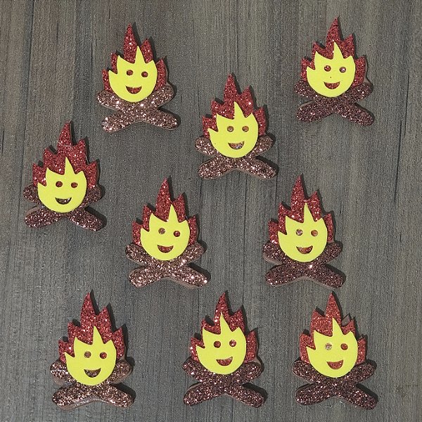 Adesivo Pet Fogueira 10 unidades