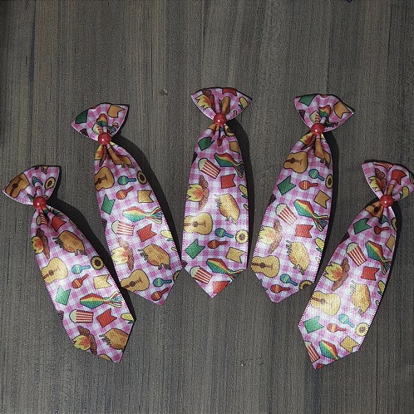 Gravata M Junina Estampada 10 unidades
