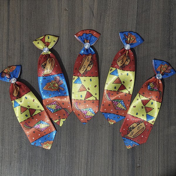 Gravata M Festa Junina Estampada 10 unidades