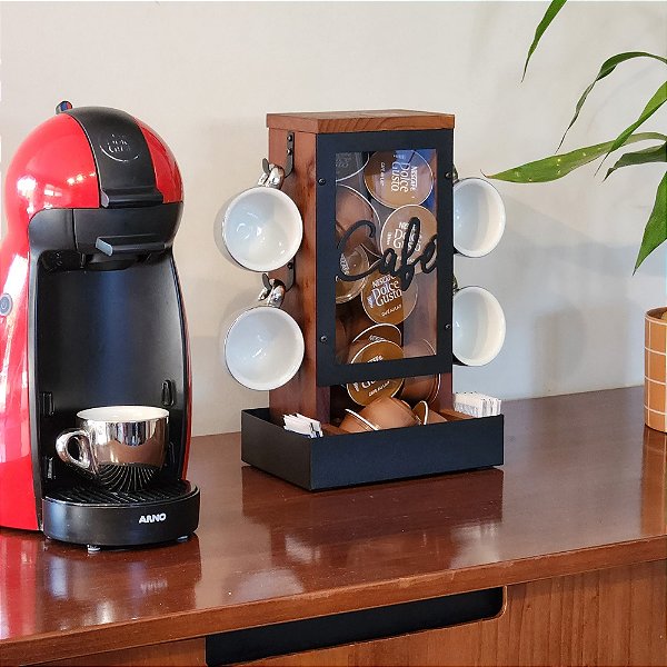 Porta Cápsulas Xícaras de Mesa Torre Café