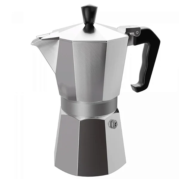Cafeteira Italiana de Alumínio 6 Doses com Cabo em Baquelite 250ml