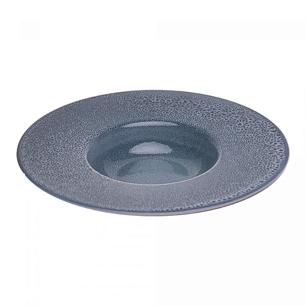 Prato para Risoto de Cerâmica Marine Azul