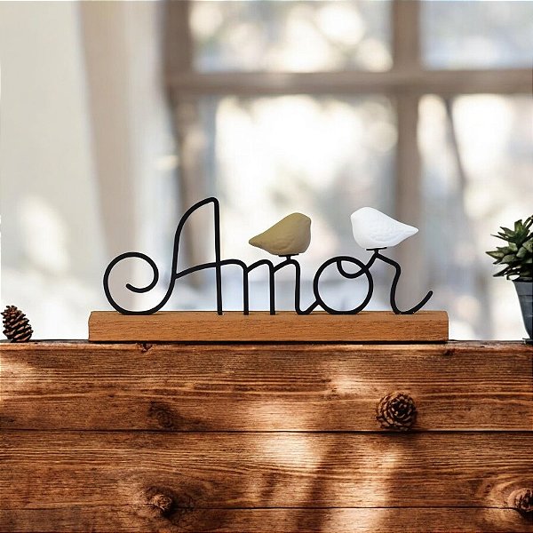Enfeite Decorativo Amor com Pássaros – Elegância e Delicadeza para sua Casa