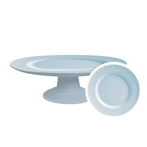 Boleira Soft Blue em Cerâmica Feldspática de Alta Resistência