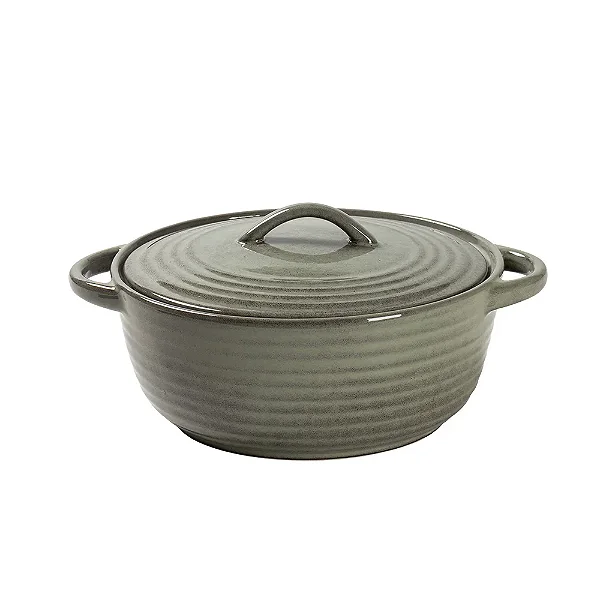 Caçarola em Cerâmica 20,5cm Verde com alça