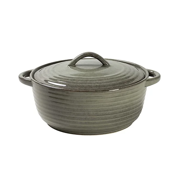 Caçarola em Cerâmica 28cm Verde com alça