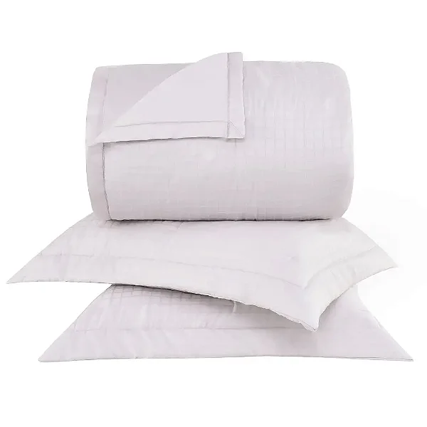 Kit Colcha King Cetim 300 Fios Buddemeyer Damask Square Rosa 3 Peças