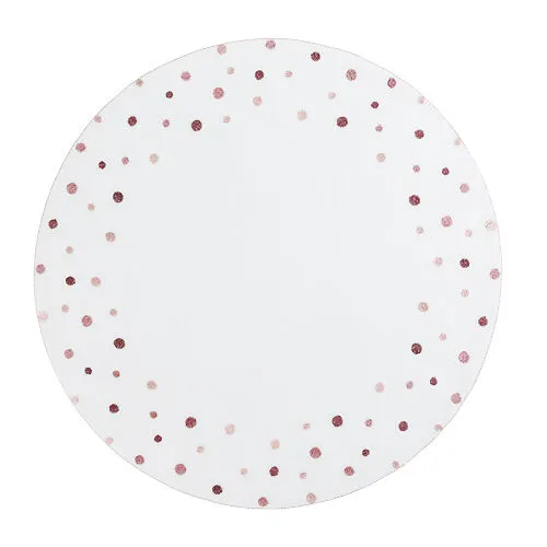 Jogo Americano Auguri Casa Bubbly Com Bordado Rosa