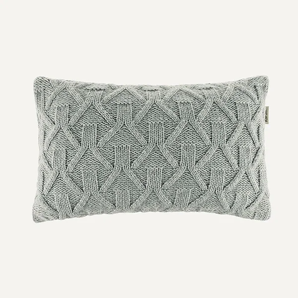 Almofada Decorativa de Tricô Roman Névoa