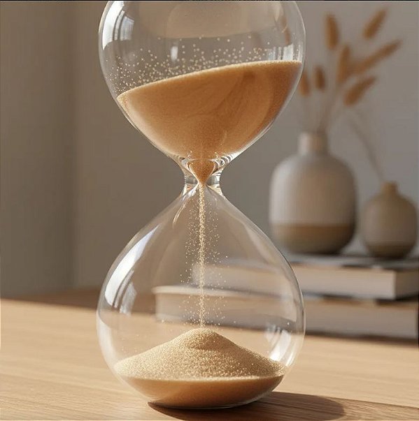 Ampulheta Decorativa 7 Minutos em Vidro – Objeto de Decoração