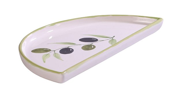 Fatia de Melancia com Azeitoninhas Kitchen em Cerâmica Decorativa Pintada à Mão
