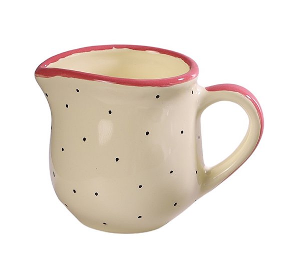 Jarra Redonda Pequena Pitaya Tutti-Frutti em Cerâmica Decorativa 270ml Pintada à Mão