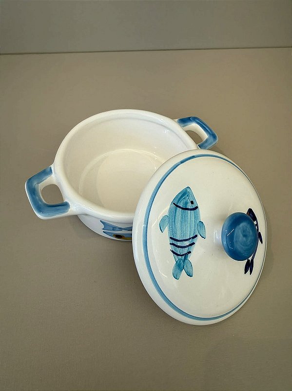 ADORNO PANELA LISA PQ C/TAMPA PEIXINHOS KITCHEN