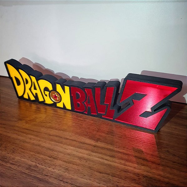Letreiro Dragon Ball Z 3d Decorativo De Mesa Geek/gamer 35cm