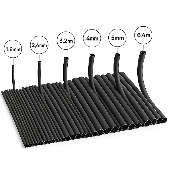 Kit Espaguete Tubo Termo Retrátil Isolamento - 225 Peças