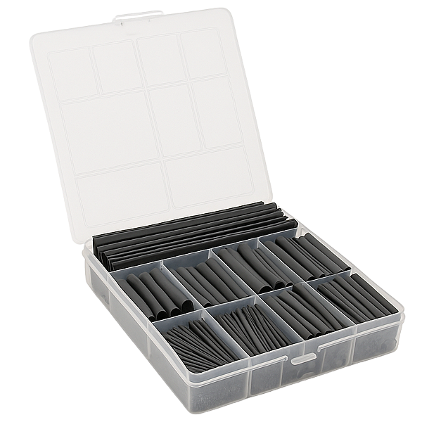 Termo Retrátil Espaguete fio Isolante Preto kit 490 Peças