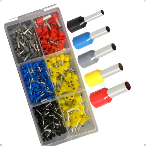 Terminal Tubular Ilhós Kit 650 1,5 2,5 4 6 10mm Simples