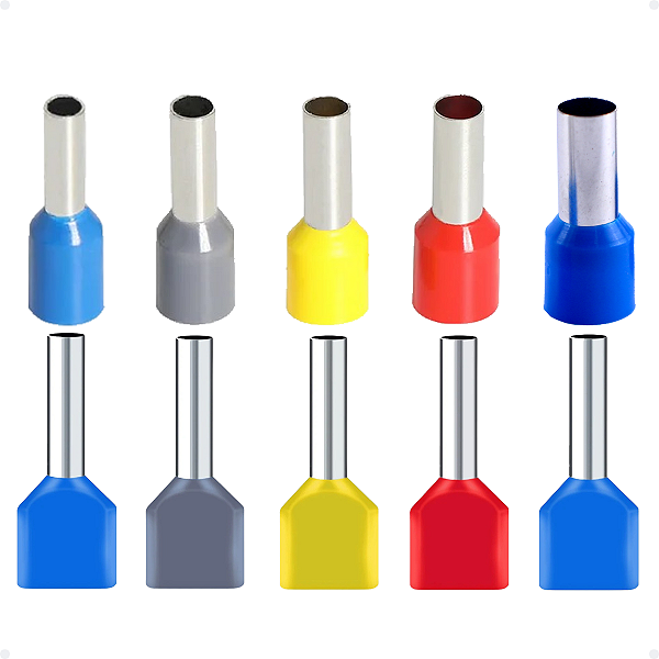 Terminais Tubular Ilhós simples e duplo 2,5 4,0 6,0 10 16