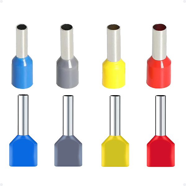Terminais Tubular Ilhós simples e duplo 2,5 4,0 6,0 10