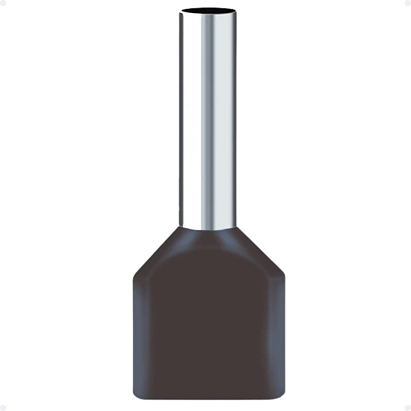 Terminal Tubular Duplo 1,5mm  100 peças