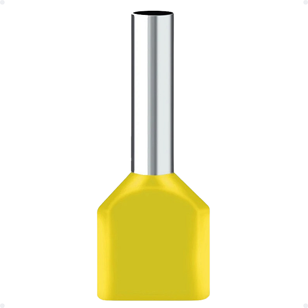 Terminal Tubular Duplo 6,00mm - 100 Peças