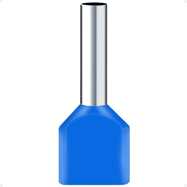 Terminal Tubular Duplo 16,00mm 100 Peças