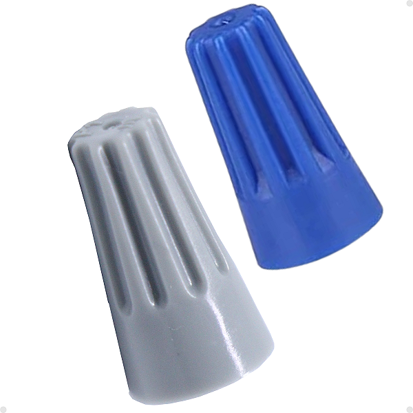 Conector de Torção Cinza P71 e Azul P72 – 100 Unidades para Fios e Cabos