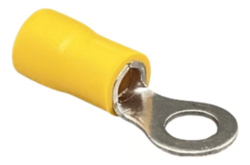 Terminal Olhal Isolado Amarelo 4 A 6mm M6 - 100 Peças
