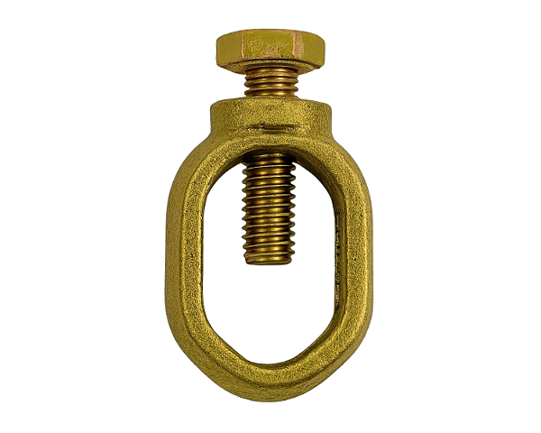 Grampo de Aterramento Reforçado para Haste 1/2" a 5/8" Conector Terra em Latão