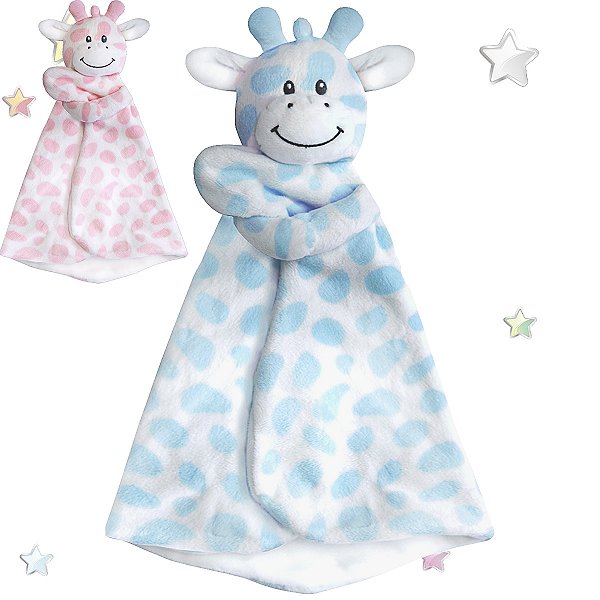 Naninha Bebê Pelúcia Soninho Macia Antialérgica Buba Cor:Azul