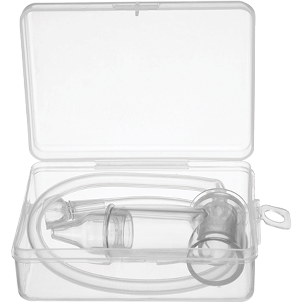 Aspirador Sugador Nasal Com Estojo Plástico Buba Original Cor:Transparente