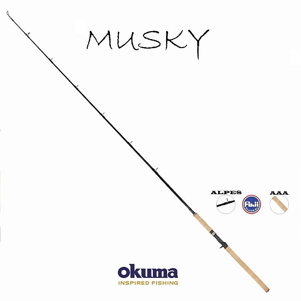 Vara Okuma Musky P/ Dourado e Pintado-EVX-C-6101XH- 50-100lbs