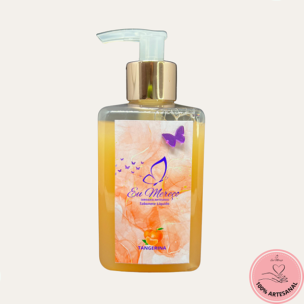 Sabonete Líquido Natural Tangerina | Hidratante, cítrico e refrescante